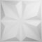 Ekena Millwork Bailey EnduraWall Decorative 3D Wall Panel, White, 19 5/8"W x 19 5/8"H WP20X20BIWH - alternate 1